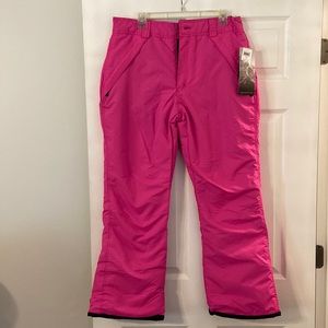 Sportcaster Womens Skiing Pants size L but waist adjustable color pink
